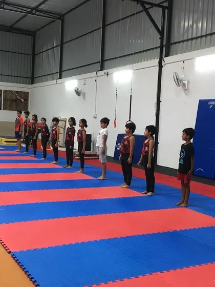 Discipline and order are visible in everything we do. Students stand at attention, ready for the next instruction, showing the structured environment of our academy.