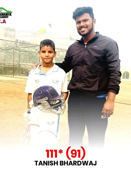 What a moment for 9-year-old Tanish Bhardwaj, scoring his first-ever century with a brilliant 111 not out. This is the kind of young talent we nurture at the academy, building future match-winners from a young age.