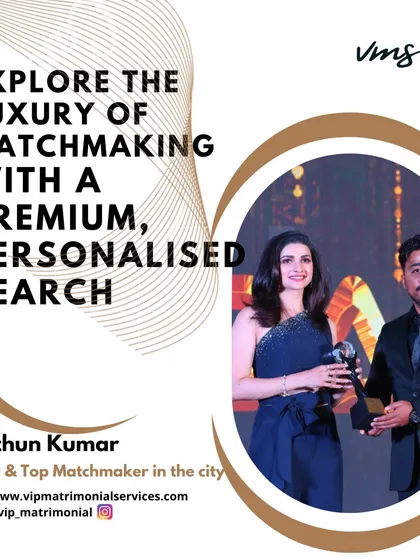 I was thrilled to receive the "Best Matchmaking Service of the Year" award from Bollywood actress Prachi Desai. This recognition is a testament to my personalized approach and commitment to creating meaningful, successful marriages.