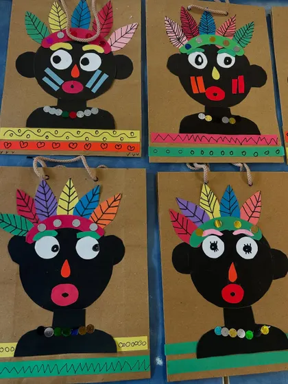 Another set of four unique tribal art bags. This project was a huge success!
