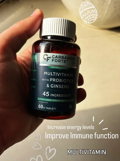 Multivitamins are essential for filling nutritional gaps. This one with probiotics and ginseng helps increase energy levels and improve immune function.