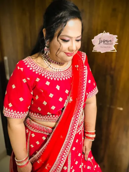 The complete reception look. My lehenga draping service ensures a perfect fit, allowing for comfort and elegance throughout the event.