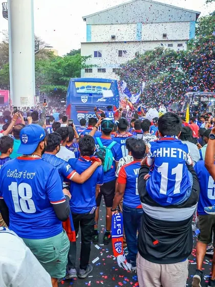 The BFC faithful, young and old, welcome the team bus with flags and confetti. Our community is the heart of our club.