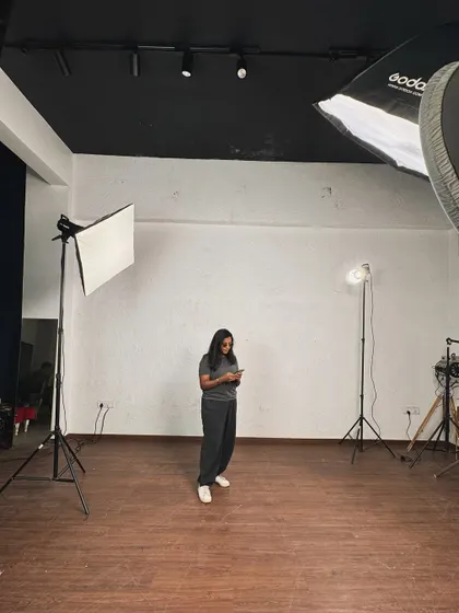 My workspace for the day. A simple studio setup with carefully placed lights is all I need to start creating beautiful, clean portraits.