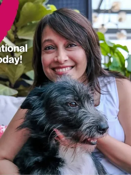 Me and my dog, celebrating International Dog Day. A personal moment of love for our best friends.