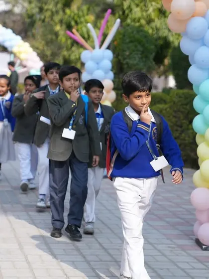 Walking into the competition venue with confidence. These students are ready to take on the challenge, thanks to months of dedicated practice.