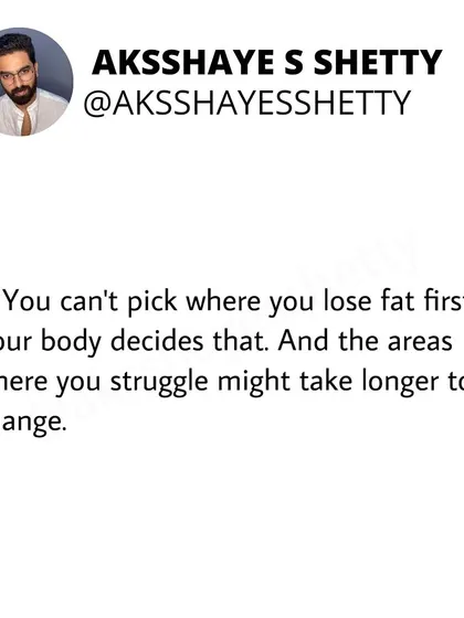 You can't pick where you lose fat first. Your body decides that. The areas where you struggle the most might take the longest to change. Be patient.