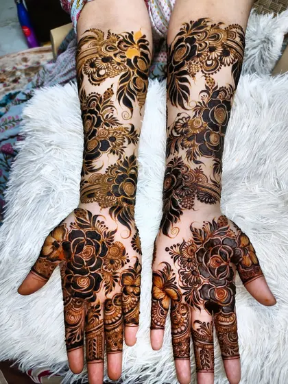 A closer look at the shaded rose design, highlighting the delicate line work and artistry.