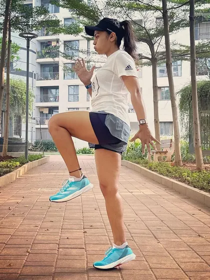 A duplicate of image 122. Practicing running drills like high knees is a great way to improve your form and cadence.