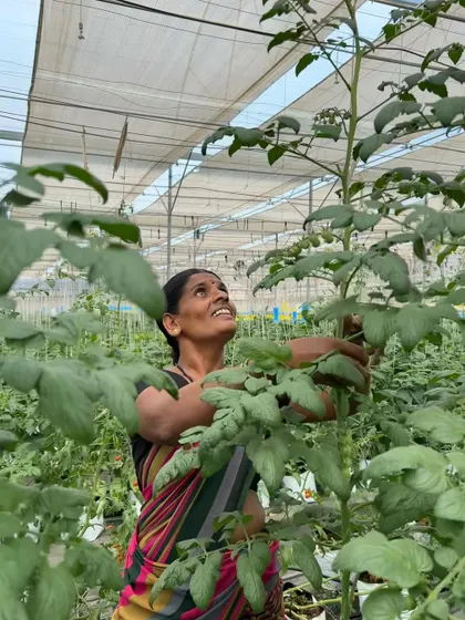 Celebrating Sharanamma, a joyful and strong member of our team. She is the breadwinner of her family, and her hard work and kindness, especially her evening teas, are deeply appreciated.