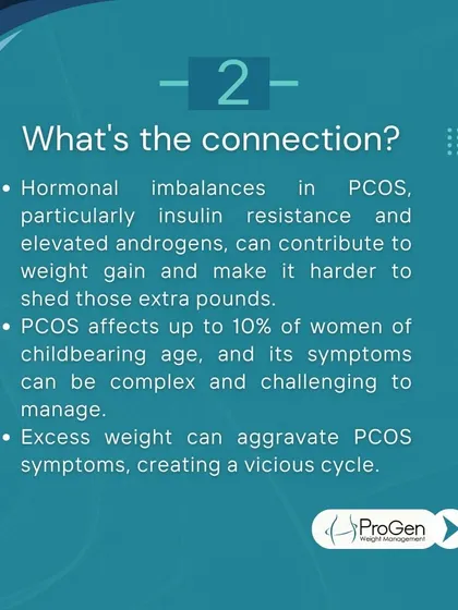 What's the connection? Hormonal imbalances in PCOS, particularly insulin resistance, can make it much harder to shed extra pounds, creating a vicious cycle.