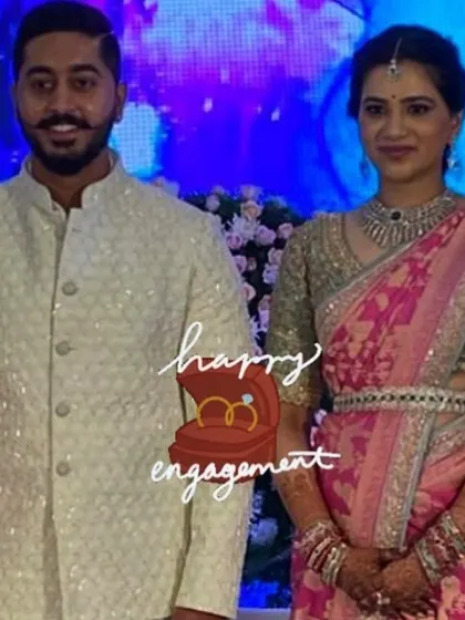 Celebrating the engagement of Nikilnagral and Keerthanaramkrishna. This is the beginning of a new chapter, and I am happy to have facilitated their connection.