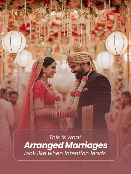 This is what a modern arranged marriage looks like when it's led by intention, not by chance. It's about two people finding a partner who aligns with their dreams, values, and pace of life, creating a fire that lasts forever.
