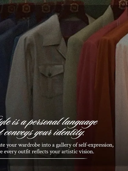 Style is a personal language. This image, with its moody lighting over a rack of jackets, speaks to the idea of a wardrobe as a gallery of self-expression.