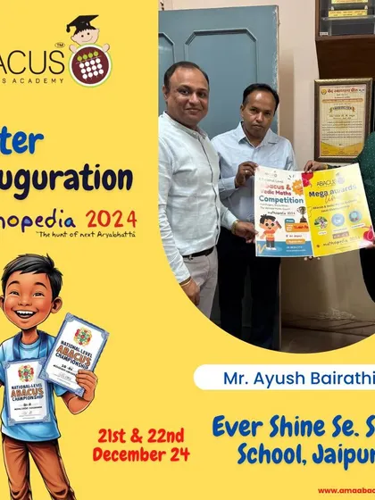 With Mr. Ayush Bairathi of Ever Shine Sr. Sec School, Jaipur. These collaborations demonstrate the trust and credibility our brand carries in the education sector.