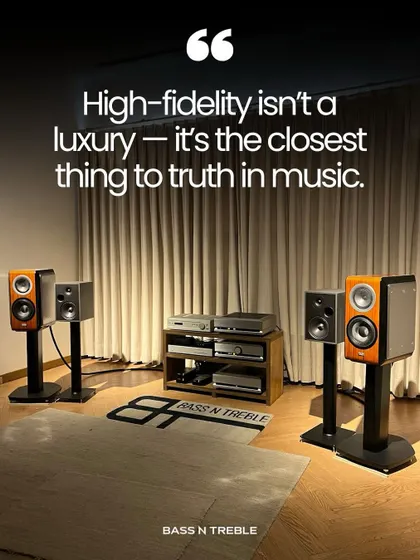 High-fidelity isn't a luxury; it's the closest thing to truth in music. This image of our demo room captures the essence of a space dedicated to pure, emotional sound.