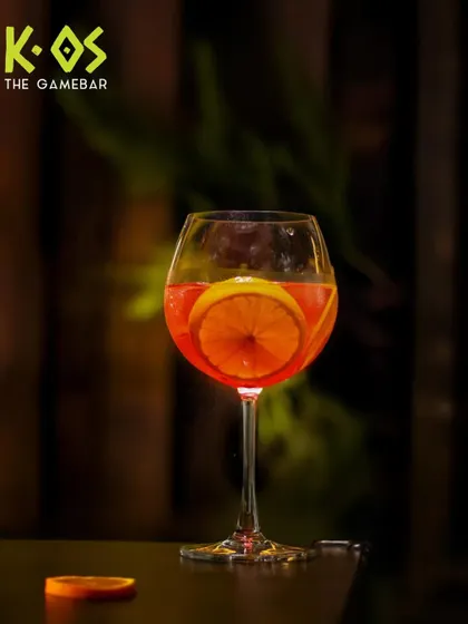 Bright sip, bold vibe. This citrus-forward cocktail is perfect for leveling up your night at K-OS.