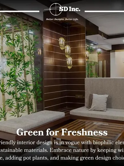 One of the top trends is bringing the outdoors in. We embrace biophilic design by using sustainable materials, adding plenty of plants, and keeping windows bare to maximize natural light and freshness.
