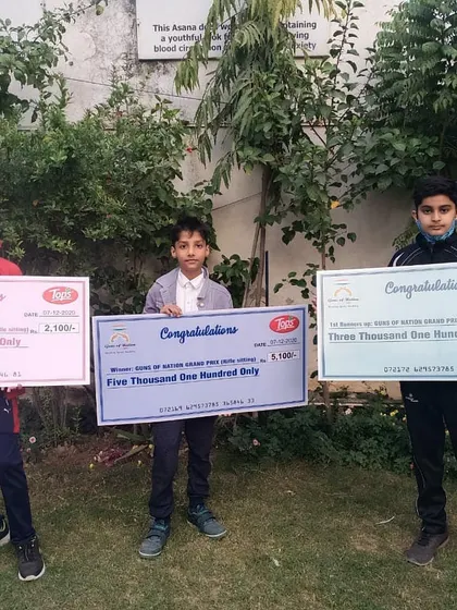 Three of our talented young shooters with their prize winnings from the Guns of Nation Grand Prix. Their success is a huge motivation for everyone at the academy.