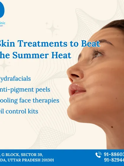 A list of effective skin treatments to beat the summer heat. My clinic offers services like Hydrafacials and anti pigment peels to combat sun damage, control oil, and restore your skin's radiance.
