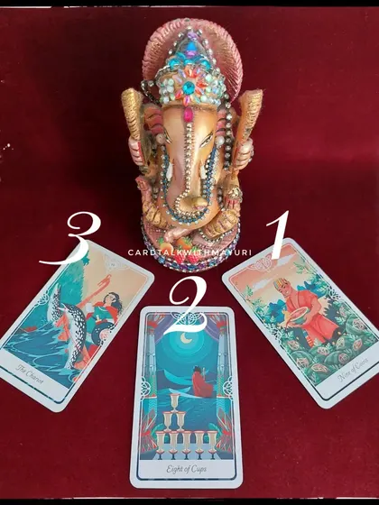 Here are the revealed cards for the October 2022 TarotScope: The Chariot, the Eight of Cups, and the Nine of Coins. Each card offers a different message for the month.