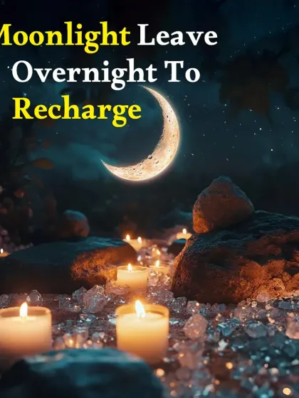 Charging your crystals under the moonlight is a powerful way to cleanse and recharge their energy.