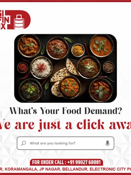 What's your food demand? Whatever you're craving, I am just a click away. This image showcases the wide variety of dishes I can prepare for your monthly tiffin service.