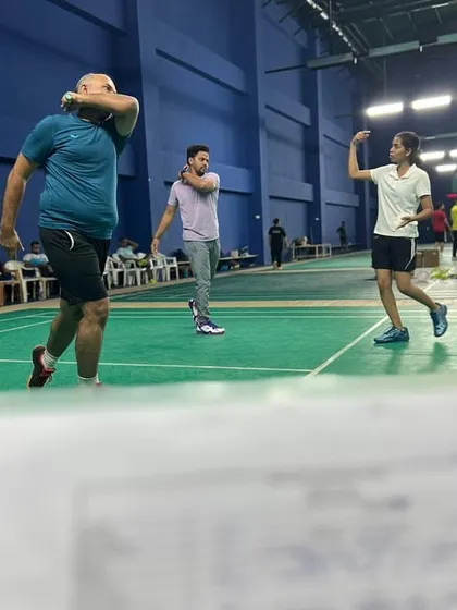 Coaches in my certification program practice shadowing techniques on the court. This exercise helps them internalize and perfect the movements they will later teach to their own students.