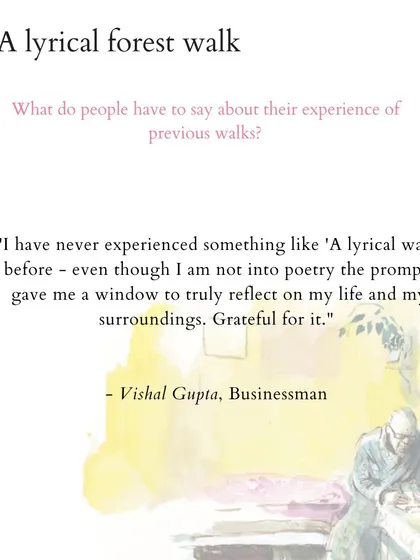 These are more reflections from people who have joined my walks. Their words speak to the soul-nourishing, meditative, and connecting power of blending poetry with nature. I am so grateful for their willingness to share their experiences.