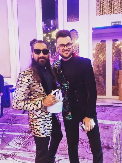 In work mode with the event anchor at The Leela Palace, Udaipur. Collaborating with other top professionals is key to a successful destination wedding.