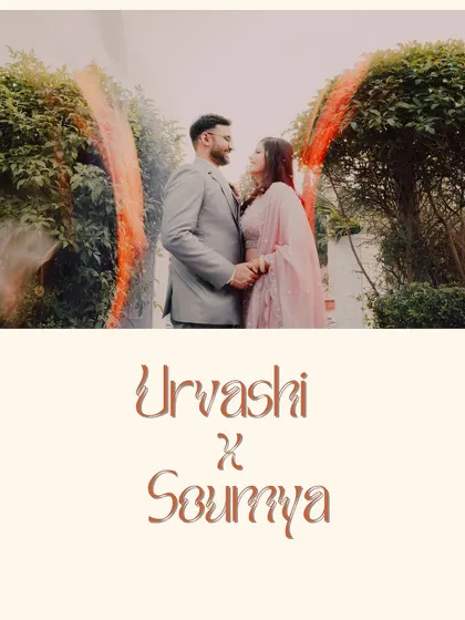 An artistic portrait of the couple with a light flare effect, giving it a dreamy and magical feel. A perfect representation of their love story.