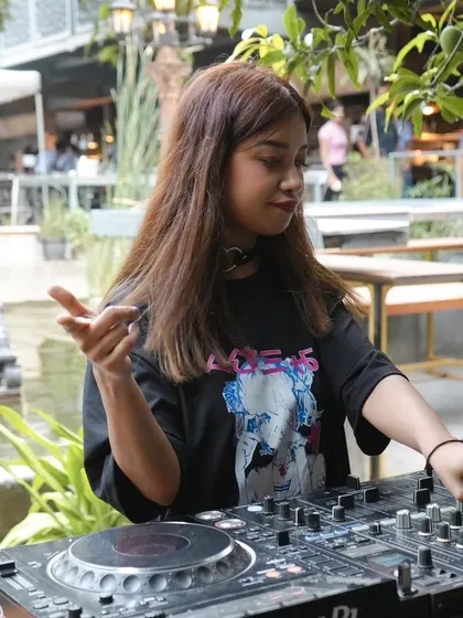 Just vibing and in my element during an outdoor set. It was a pleasure opening for Killatk and setting the stage with some powerful psytrance beats.