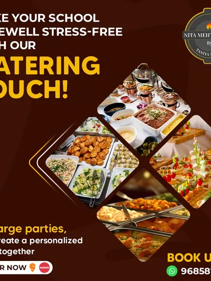 Make your school farewell stress-free with our catering touch. For large parties, we can work with you to create a personalized menu that everyone will love.