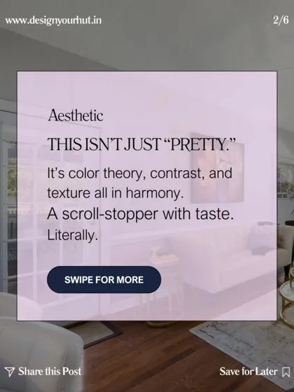 This isn't just "pretty." It's color theory, contrast, and texture all working in harmony. My approach to aesthetics is strategic, creating scroll-stopping spaces that have real taste and design integrity.