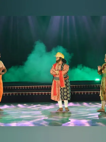 On stage with fellow artists. Performing in large group choreographies is a wonderful experience of synergy and shared energy.
