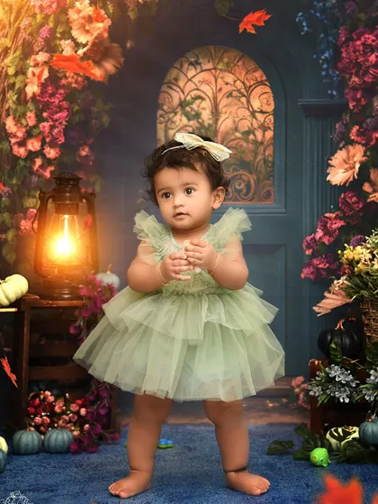 A pensive moment in the enchanted forest. The rich colors and magical lighting of this theme create a storybook feel.