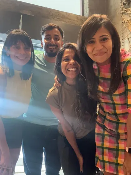 Friends who run together, stay together. Posing with my running family in Delhi. These connections make every race trip a memorable one.