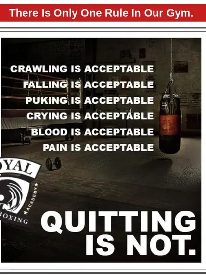 This is the single most important rule in my gym. Training with me will test your limits. Crawling and pain are acceptable parts of the process, but quitting is not. This mindset is the foundation of every champion.