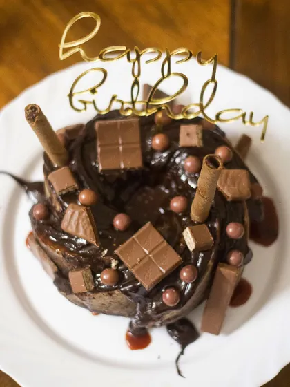 A chocolate and caramel overloaded bundt cake! This was a true showstopper for a birthday party and was wiped clean in minutes. It's pure indulgence.