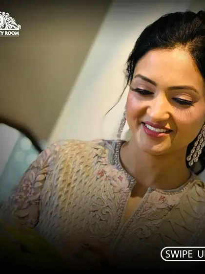 A happy, smiling client. This shows how a simple, well-done makeup application can boost confidence.