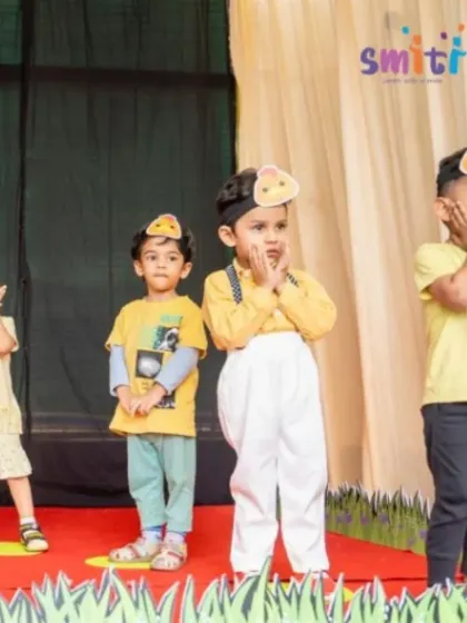 Four boys in yellow perform a cute, expressive dance for their grandparents. Their charming performance brought smiles to everyone's faces.