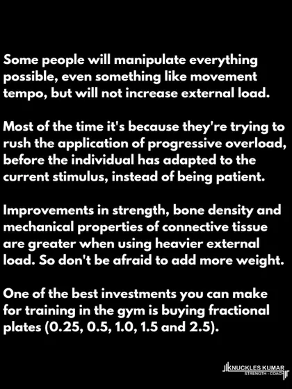 Here are five underrated practices for making real gains. Stick to a program long-term, progressively add weight, move every lift with intent, get enough rest between sets, and don't overcomplicate things with unnecessary tempo manipulation.