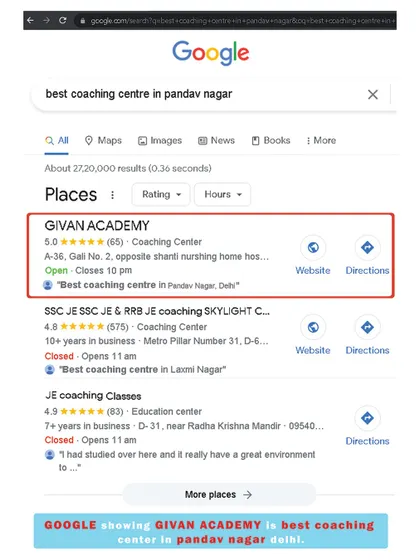 We are thrilled to be rated as the best coaching center in Pandav Nagar on Google, with a 5.0-star rating from our students and parents. This feedback from our community means the world to us.
