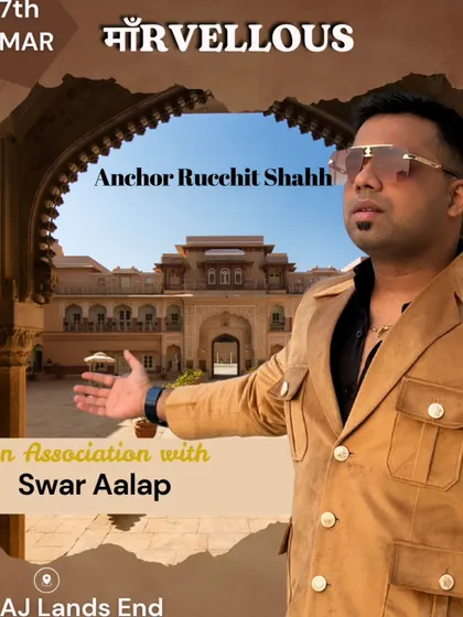 Hosting at the prestigious Taj Lands End. A poster for a grand event with Swar Aalap.