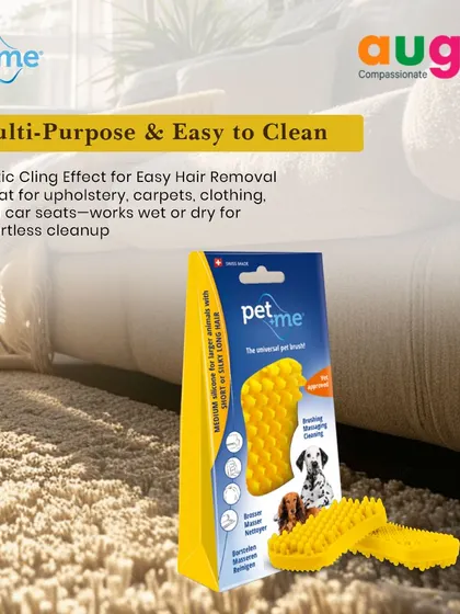 This brush is also a multi-purpose cleaning tool. The static cling effect makes it great for removing hair from upholstery, carpets, clothing, and car seats. It works wet or dry for an effortless cleanup.