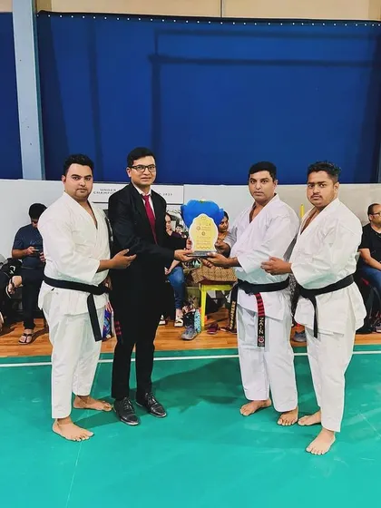 It was an honour to have Mr. Muktikant, the sports manager of Legacy School, as our guest of honour for a karate belt exam at Play Arena.