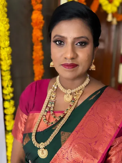 A beautiful portrait of my bestie at her baby shower. The natural makeup look enhances her features and gives her a radiant glow for her special day.