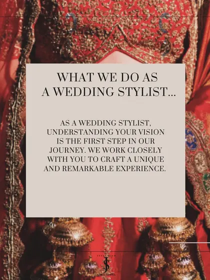 What do I do as a wedding stylist? Understanding your vision is the first step. I work closely with you to craft a unique and remarkable experience.