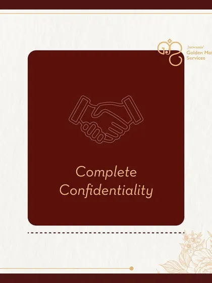 I am the stepping stone for you to find your perfect match, with complete confidentiality and utmost trust. Your journey is safe with me.
