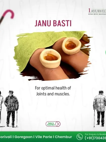 This is Janu Basti, a cornerstone of our knee pain treatment. A reservoir made of dough is placed on the knee and filled with warm, medicated oil. This specialized therapy lubricates the joint, nourishes the surrounding tissues, and provides significant relief from the pain and stiffness associated with osteoarthritis.
